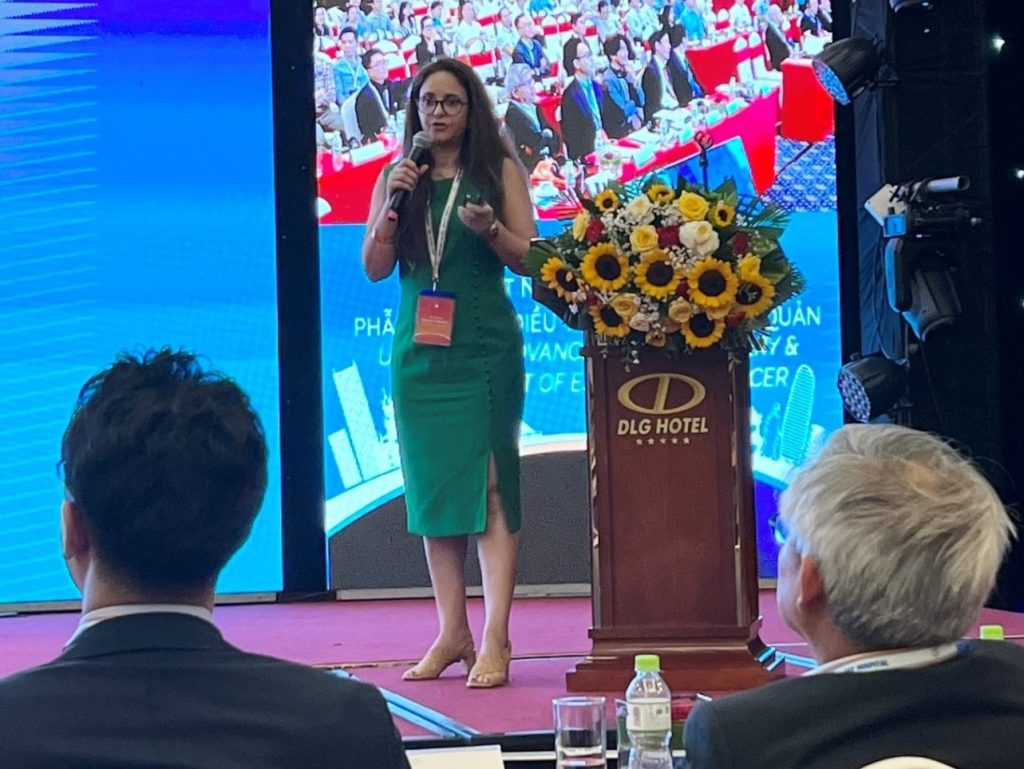 Dr Basma M'barek, Head of the Hy Vong Cancer Care Centre, FV Hospital, delivered a noteworthy presentation at the oesophageal cancer conference.
