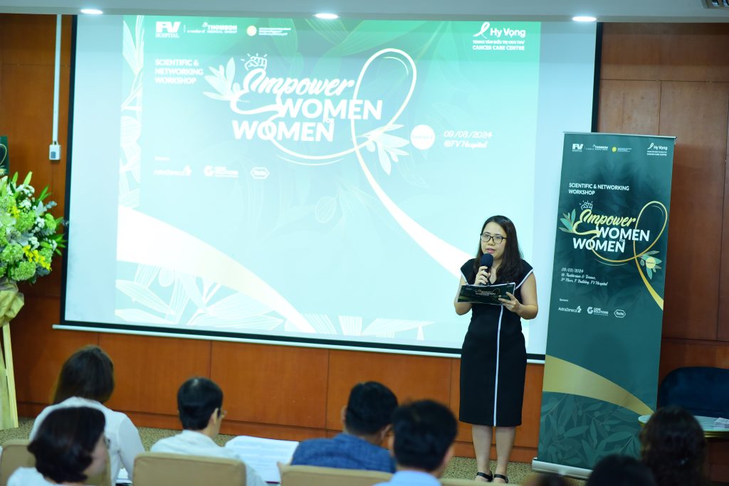 BS. Nguyễn Huỳnh Hà Thu (Trung tâm Điều trị Ung thư Hy Vọng) chia sẻ tại sự kiện