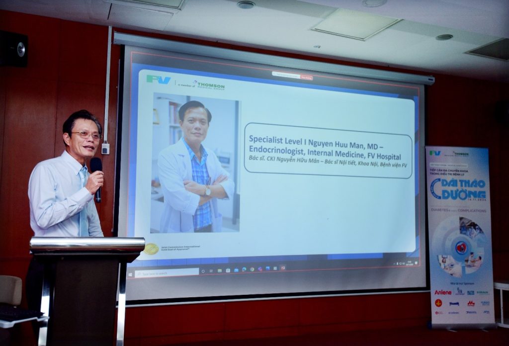 Dr Nguyen Huu Man, Specialist Level I, an Endocrinologist in the Internal Medicine Department at FV Hospital, a seasoned expert in diabetes treatment and patient care