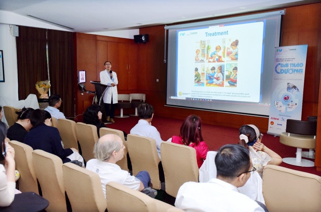 Tran Trieu Phuong Dong, MD, MSc, Paediatrics & Neonatology Department at FV Hospital, presented on the challenges of treating type 1 diabetes in children