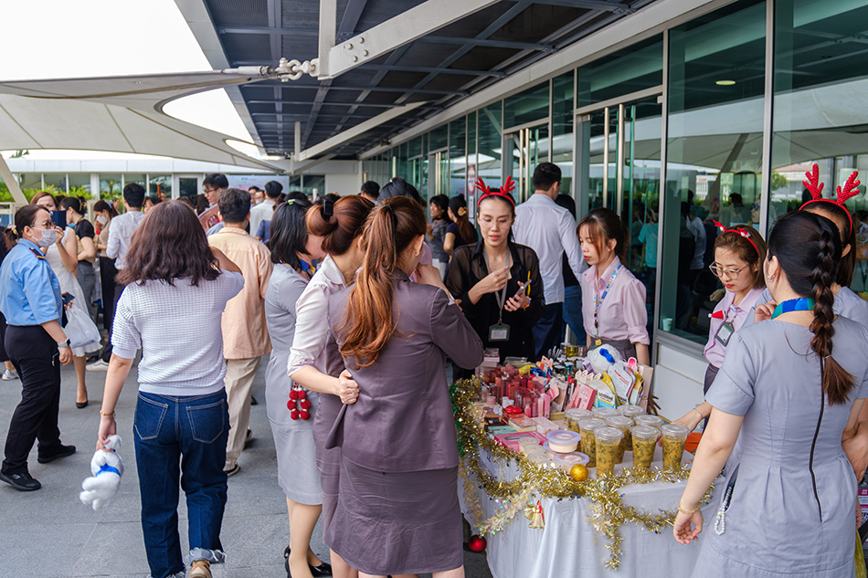 The lively fair features a variety of booths offering unique products