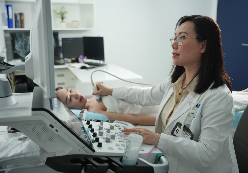 Patient attending a regular breast check-up at FV Hospital.