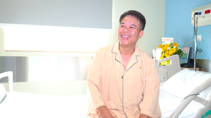 Mr N.A.T. smiles after a successful cardiac intervention.