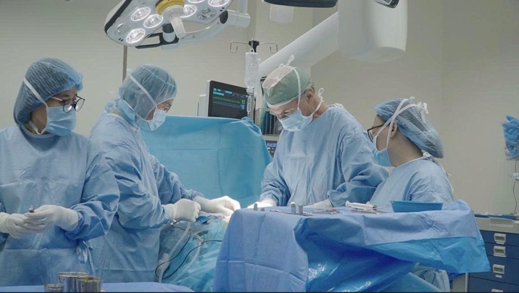 Professor McKay McKinnon and the surgical team operate on patient P.A.B.T. at FV Hospital.
